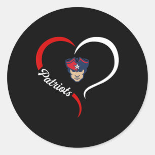 Paulding Landkreis Patriots Logo Halbherz Slogan H Runder Aufkleber