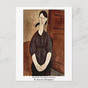 Paulette Jourdain-Portrait von Amedeo Modigliani Postkarte