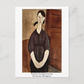 Paulette Jourdain-Portrait von Amedeo Modigliani Postkarte