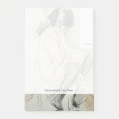 Paulette-Lesung, die auf ihrem Spielzeug-Hund Post-it Klebezettel (Vorderseite)