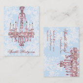 PauletteParis rosa Leuchter-mollige Visitenkarte (Vorne/Hinten)