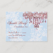 PauletteParis rosa Leuchter-mollige Visitenkarte (Rückseite)