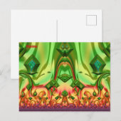 PAULINA ~ 3D Design Pattern ~ Weihnachtsfarben~ Postkarte (Vorne/Hinten)