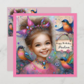 PAULINA ~ Geburtstagskarte ~ Schmetterlingsmädchen (Vorne/Hinten)