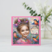 PAULINA ~ Geburtstagskarte ~ Schmetterlingsmädchen (Stehend Vorderseite)