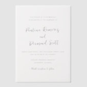 Paulina Moderne Elegante Hochzeit Pergament Einladungen (Vorderseite)