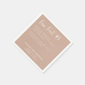 Paulina Moderne Tan Einfache Hochzeit Serviette (Ecke)