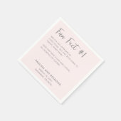 Paulina Modernes Soft Pink Einfache Elegante Hochz Serviette (Ecke)