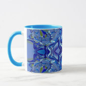 PAULINA ~ Zany 3D Fraktal ~ Blauer Schatten Tasse (Links)