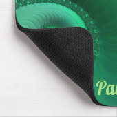 PAULINA ~ Zany Shades of Green Fraktal Pattern Mousepad (Ecke)