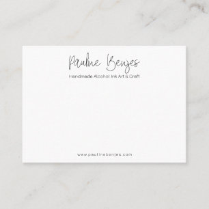 Pauline Benjes Package WHITE Insert Card Visitenkarte