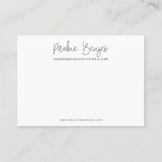 Pauline Benjes Package WHITE Insert Card Visitenkarte (Vorderseite)