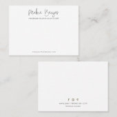 Pauline Benjes Package WHITE Insert Card Visitenkarte (Vorne/Hinten)