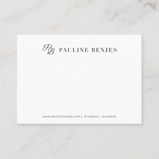 Pauline Benjes White Package Beilage Karte (Vorderseite)