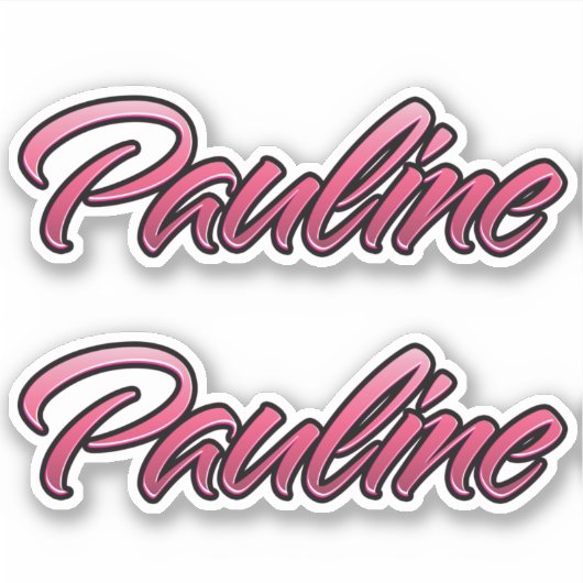 Pauline faded pink Aufkleber Sticker Stickerset (Vorderseite)