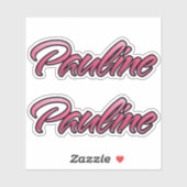 Pauline faded pink Aufkleber Sticker Stickerset (Blatt)