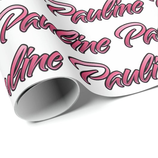 Pauline faded pink personalisiertes Geschenkpapier (Rolleneckpunkt)