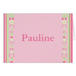 Pauline Modern Circle Individuelle Name Card