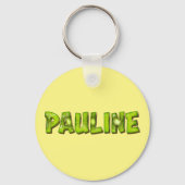 Pauline Name Kiwi Design Schlüsselanhänger (Vorderseite)