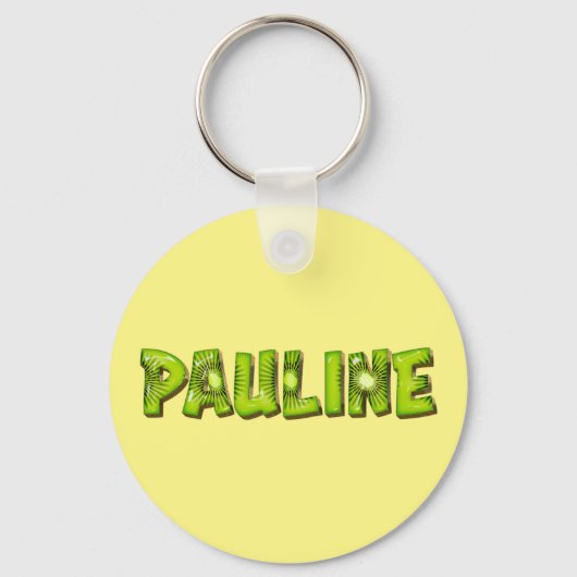 Pauline Name Kiwi Design Schlüsselanhänger (Vorderseite)
