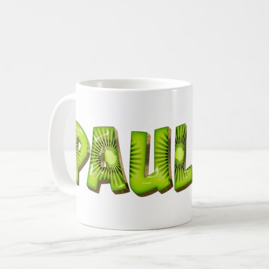 Pauline Name Kiwi Style Tasse Teetasse Kaffeetasse (Vorderseite Links)