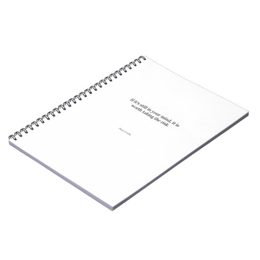 Paulo Coelho-Zitat Notizblock (Linke Seite)