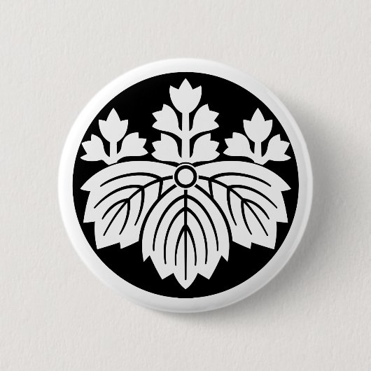 Paulownia aus Nadelblättern mit 53 Blüten in Reisk Button (Vorderseite)