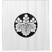 Paulownia aus Nadelblättern mit 53 Blüten in Reisk Duschvorhang (Vorderseite)