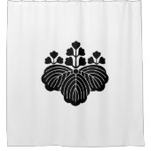 Paulownia mit 5/3 Blüten Duschvorhang (Vorderseite)