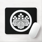 Paulownia mit 5&3 Blüten im Kreis Mousepad (Mit Mouse)