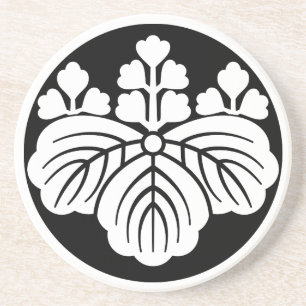 Paulownia mit 5&3 Blüten in Reiskuchen Getränkeuntersetzer