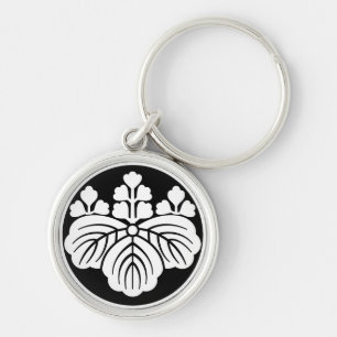 Paulownia mit 5&3 Blüten in Reiskuchen Schlüsselanhänger