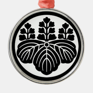 Paulownia mit 5&7 Blüten im Reiskuchen Ornament Aus Metall