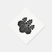 Paulownia mit 5-7 Blüten Serviette (Ecke)