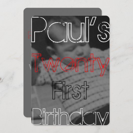 Paul's 21. Einladung (Vorne/Hinten)