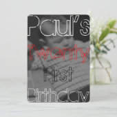 Paul's 21. Einladung (Stehend Vorderseite)