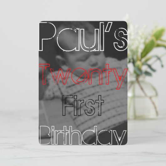 Paul's 21. Einladung (Stehend Vorderseite)