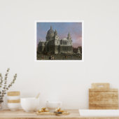 Paul's Cathedral, 1754 (Öl auf Leinwand) Poster (Küche)