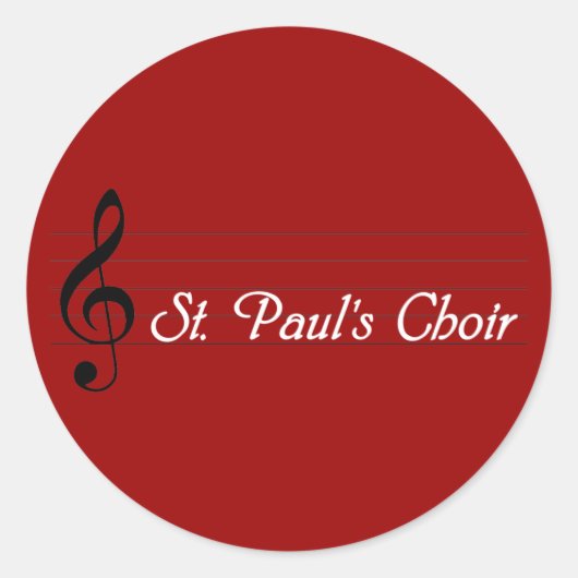 Paul's Choir Runder Aufkleber (Vorderseite)