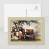Paulus Potter, 'Junger Bulle' 1647 Postkarte (Vorne/Hinten)