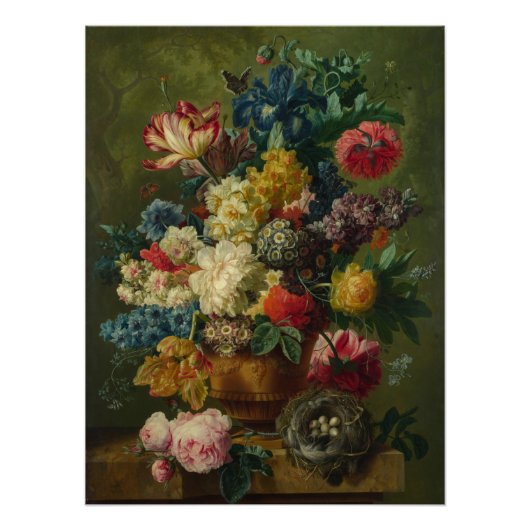 Paulus Theodorus Van Brussel - Blume in einer Vase Poster (Vorderseite)