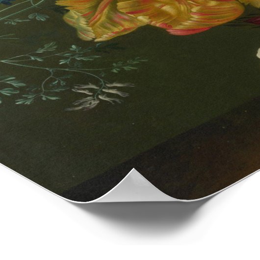 Paulus Theodorus Van Brussel - Blume in einer Vase Poster (Ecke)