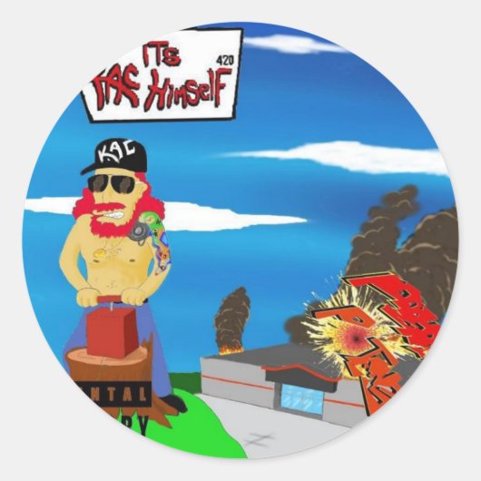 Pausativaufkleber Runder Aufkleber (Vorderseite)