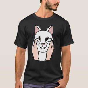Pausbäckchen Weiße Katzen-Pet T-Shirt