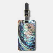 Pauschal, blau und grün, Muscheln Gepäckanhänger (Vorderseite vertikal)