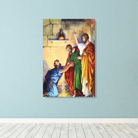 pauschal im Gefängnis bei philippenumarmten Canvas Leinwanddruck (Insitu (Holzboden))