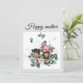 Pauschalkarte "Blumenkaffee: Muttertag" Feiertagskarte (Stehend Vorderseite)