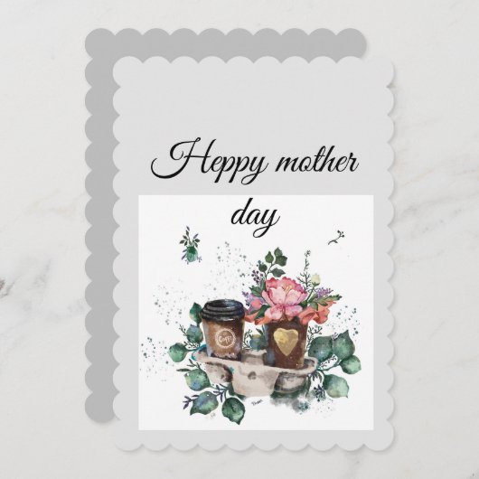 Pauschalkarte "Blumenkaffee: Muttertag" Feiertagskarte (Vorne/Hinten)