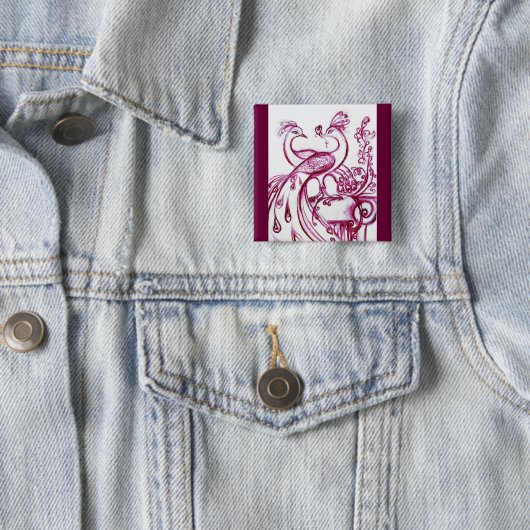 PAUSCHEN IN LIEBE Rot und Weiß Button (Beispiel)