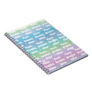 Pause, atmen, Notebook zulassen Notizblock